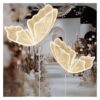 HIFRQVVC LED-Stehleuchte für Hochzeit, Schmetterlinge, LED, Schmetterling, für Hochzeit, 2 Stück, mehrfarbig, mehrere Größen (Goldyarnwarmlicht, 80 cm)