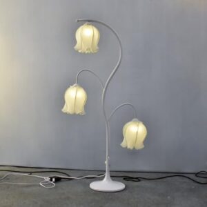 BTYQKZVPM Kreative LED-Stehlampe, Stehlampe, Blumen, Licht zur Dekoration, Vintage(White)