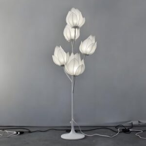 Alternative view of BTYQKZVPM Kreative LED-Stehlampe, Stehlampe,Vintage Floral,Elegante Leuchte(White,L)