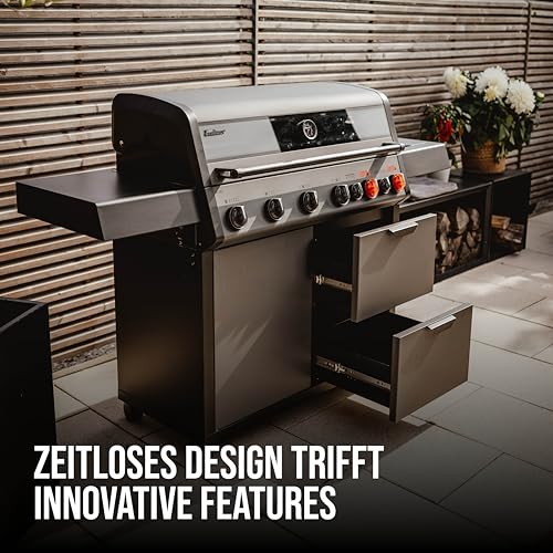 Enders Gasgrill Hyde 6 SIKR Turbo, 6-Brenner aus Edelstahl für kraftvolles direktes und indirektes Grillen, 800 °C TURBO ZONE, SWITCH GRID, Infarot-Backburner und Seitenkocher #8044 – Bild 5