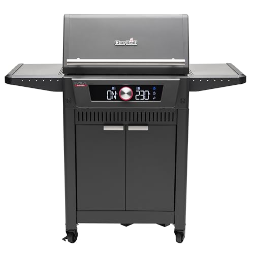 Char-Broil Smarter Gasgrill Evolve Gas, 90-370°C, App Control, Reinigungsfunktion, Kerntemperaturfühler, digitales Display - Ideal für draußen, Garten, Terrasse