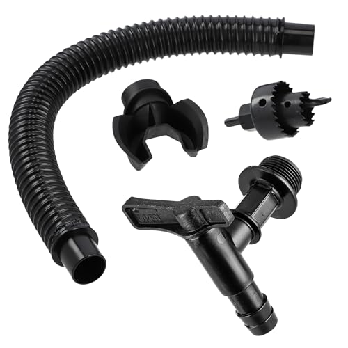 KADAX Regentonne mit im Deckel integrierter Pflanzschale 240 L, Regenfass aus Kunststoff, Regenwasserbehälter mit Wasserhahn und Standfuß, Regentank (Dunkelgrau) – Bild 6