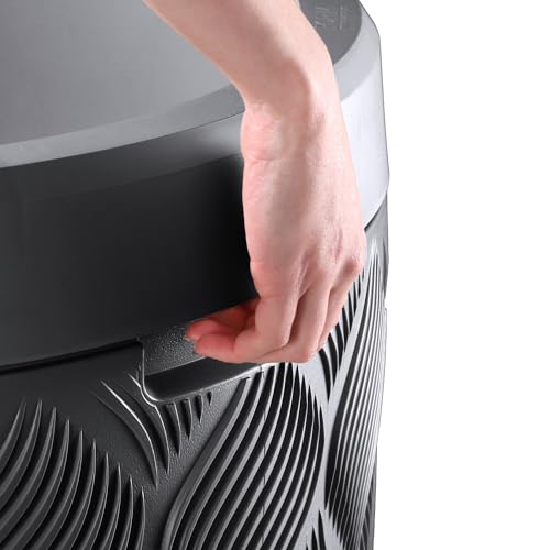 KADAX Regentonne mit im Deckel integrierter Pflanzschale 240 L, Regenfass aus Kunststoff, Regenwasserbehälter mit Wasserhahn und Standfuß, Regentank (Dunkelgrau) – Bild 7