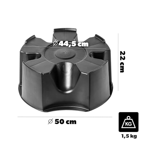 KADAX Regentonne mit im Deckel integrierter Pflanzschale 240 L, Regenfass aus Kunststoff, Regenwasserbehälter mit Wasserhahn und Standfuß, Regentank (Dunkelgrau) – Bild 8