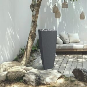 Alternative view of YourCasa Regentonne 100L [PureFlow] Wasserfass mit Metallgewinde & Filterkorb - Regenfass Frostsicher aus Kunststoff - Regenwassertonne - Regenwassertank Garten Wassertank Wassertonne (Anthrazit)
