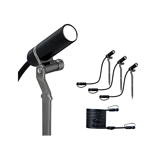 Paulmann 94156 Plug & Shine Spot Plantini Ergänzungs-Set 3000K 24V Anthrazit Alu 94156 Aussenleuchte Spotbeleuchtung Gartenbeleuchtung – Bild 3