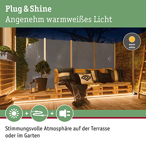 Paulmann 94680 Plug & Shine LED Außenleuchte Stripe Smooth IP68 5m incl. 1x11 W dimmbar Weiß Kunststoff 3000 K – Bild 3