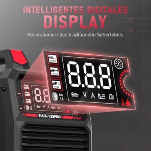 Alternative view of YESWELDER 135A MIG Fülldraht Schweißgerät ohne Gas, Große LED-Digitalanzeige 230V SYNERGIC-STEUERUNG Fülldrahtschweißgerät Flux MIG/Lift TIG/Stick MMA 3-in-1 Schweißgerät IGBT Inverter Schweissgerät