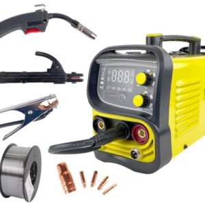 WELDINGER ME 130 mini Flux Fülldrahtschweißgerät 1 kg Fülldraht Fülldraht-Gasdüse Stromdüsen MMA Lift-WIG abnehmbares Schlauchpaket 5 Jahre Garantie