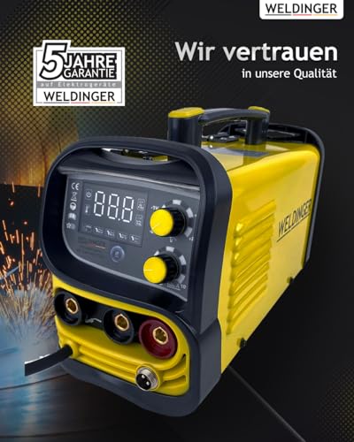 WELDINGER ME 130 mini Flux Fülldrahtschweißgerät 1 kg Fülldraht Fülldraht-Gasdüse Stromdüsen MMA Lift-WIG abnehmbares Schlauchpaket 5 Jahre Garantie – Bild 7