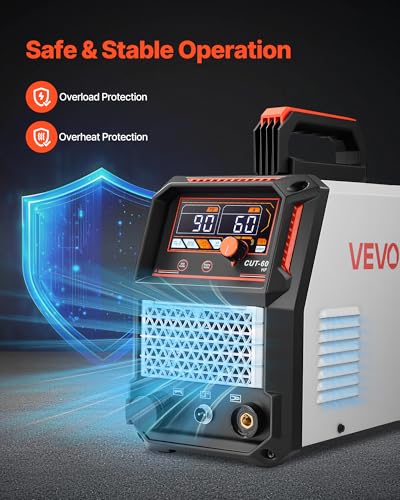 VEVOR Plasmaschneider, 60A Plasmaschneidgerät, Digitalanzeige IGBT-Inverter-Schneidemaschine mit 2T/4T-Funktion & einstellbarer PA/PT-Zeit für industriellen Einsatz (400V 3-Phasig) – Bild 8