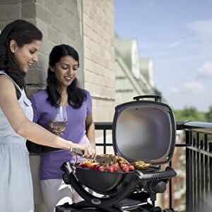 Alternative view of Weber Q 1400 Elektrogrill mit Stand/Tragbarer Stadtgrill, Porzellanemaillierter Gusseisenrost, Schnellheizelement, 43 x 32 cm Grillfläche, Abnehmbare Auffangschale, 1,8 m Netzkabel, Schwarz