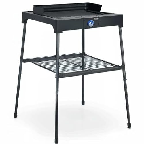 SEVERIN Standgrill mit Aluminium-Grillplatte und Standuntergestell mit Ablagerost, Elektrogrill mit schnellem Grill-Start, Balkon Grill ohne Verbrennungsgefahr, Schwarz, PG 8568 – Bild 8