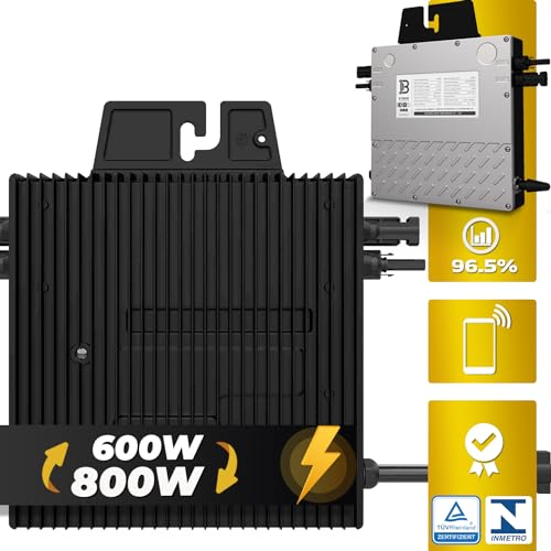 SUNNIVA 920W Balkonkraftwerk BIFAZIAL FULLBLACK komplett Steckdose Beny 800W Wechselrichter, PV Solaranlage, 2x 460W Glas-Glas Solarmodule, inkl. 5m Kabel, Komplettset Photovoltaikanlage – Bild 5