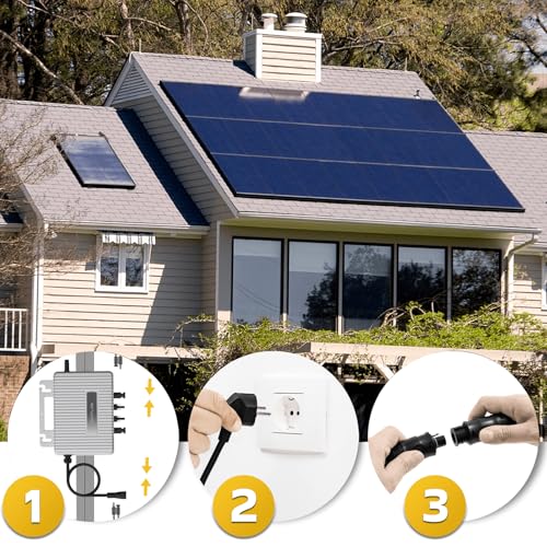SUNNIVA 2000W Balkonkraftwerk BIFAZIAL FULLBLACK komplett Steckdose Ecoflow 800W Wechselrichter, PV Solaranlage, 4x 500W Glas-Glas Solarmodule, inkl. 5m Kabel, Bluetooth WIFI, Komplettset – Bild 5