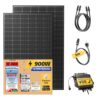 Solakon® 900W Balkonkraftwerk - Balkonkraftwerk 800W komplett Steckdose - neuester 800 Watt Wechselrichter - Solaranlage Komplettset - 450W bifaziale Solarmodule inkl. Zubehör - 3m Kabel