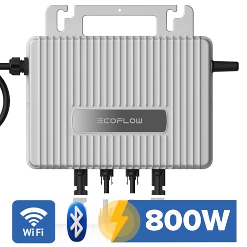 SUNNIVA 1000W Balkonkraftwerk BIFAZIAL FULLBLACK komplett Steckdose Ecoflow 800W Wechselrichter, PV Solaranlage, 2x 500W Glas-Glas Solarmodule, inkl. 5m Kabel, Bluetooth WIFI, Komplettset – Bild 4