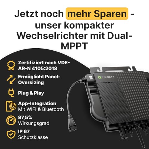 Solakon Balkonkraftwerk 2000W komplett Steckdose - Balkonkraftwerk 2000 Watt neuester Wechselrichter 800W - Solaranlage Komplettset mit 4x500W Solarpanel/Solar Panels mit 5m Kabel – Bild 6