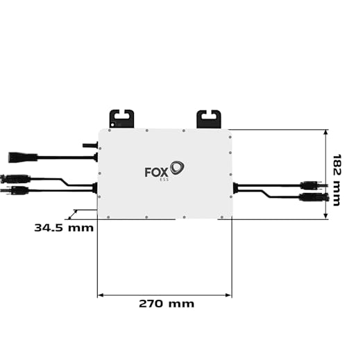 SUNNIVA 920W Balkonkraftwerk BIFAZIAL FULLBLACK komplett Steckdose FOX ESS 800W Wechselrichter, PV Solaranlage, 2x 460W Glas-Glas Solarmodule, inkl. 5m Kabel, Bluetooth WIFI, Komplettset – Bild 3