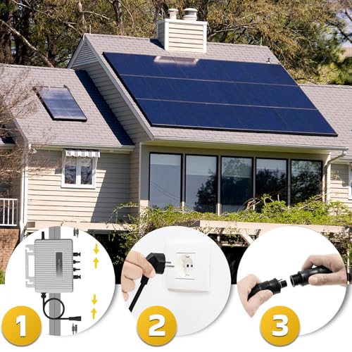 SUNNIVA® 920W Balkonkraftwerk BIFAZIAL FULLBLACK komplett Steckdose Ecoflow 800W Wechselrichter, PV Solaranlage, 2x 460W Glas-Glas Solarmodule, inkl. 5m Kabel, Bluetooth WIFI, Komplettset – Bild 5