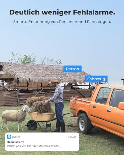 Reolink Go Plus 3G/4G LTE Überwachungskamera mit SIM-Karte 2K 4MP HD, Personen-/Autoerkennung, Akku Kamera Aussen Ohne WLAN, Videoüberwachung, Kompatibel mit Alexa/Google, 2-Wege-Audio – Bild 4