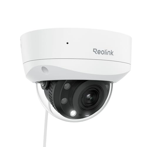 Reolink 4K PoE Überwachungsskamera mit Spotlights, 5X optischem Zoom, IP Kamera aussen mit Farbnachtsicht, 2-Wege-Audio, Person/Fahrzeug/Tiererkennung, IK10 Vandalismusschutz, Zeitraffer, RLC-843A