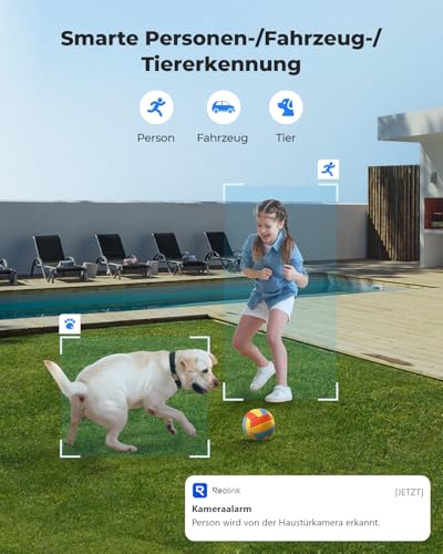 Reolink 4K PoE Überwachungsskamera mit Spotlights, 5X optischem Zoom, IP Kamera aussen mit Farbnachtsicht, 2-Wege-Audio, Person/Fahrzeug/Tiererkennung, IK10 Vandalismusschutz, Zeitraffer, RLC-843A – Bild 4
