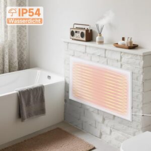 Alternative view of Mursche Infrarotheizung Energiesparend Infrarot Wandheizung - 290W Heizung Elektrisch Wandmontage Elektroheizung Wand Badezimmer mit Überhitzungsschutz Heizkörper Infrarotheizkörper Infrared Heater