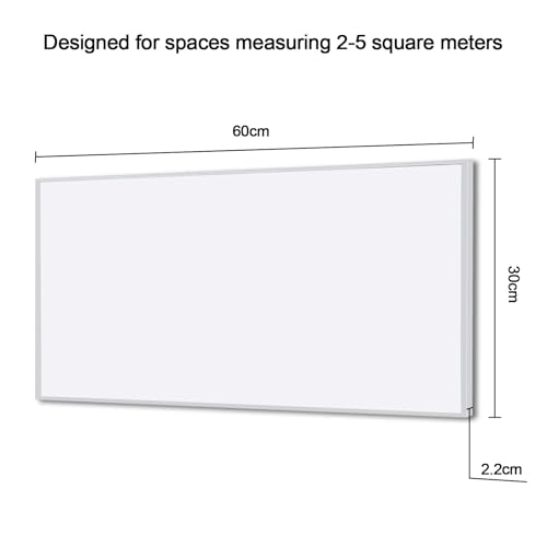 Hocosyme Infrarotheizung 180 Watt, Energiesparende Infrarot Wandheizung - Infrarot Heizung Heizkörper Heizpaneel - Elektroheizung mit Uberhitzungsschutz - 300 * 600mm - TÜV – Bild 2