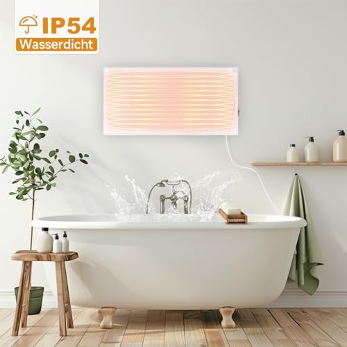 meoaow Infrarot Wandheizung, 170W Infrarotheizung Wandmontage mit Überhitzungsschutz, Leiser Elektroheizung Energiesparend Infrared Heater fur Schlafzimmer Badezimmer Büro Wohnheim – Bild 6