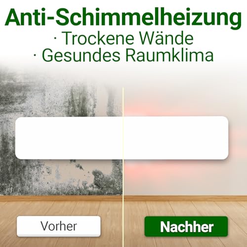 HEIMWERT Anti Schimmel Heizung mit Spezial Infrarot Schutzmembran - Tötet Schimmel besonders energiesparend und chemiefrei in Wand, Tapete, Bad, Keller ab - Anti Mold Dry 50w (50 x 10 x 1,3cm) – Bild 3