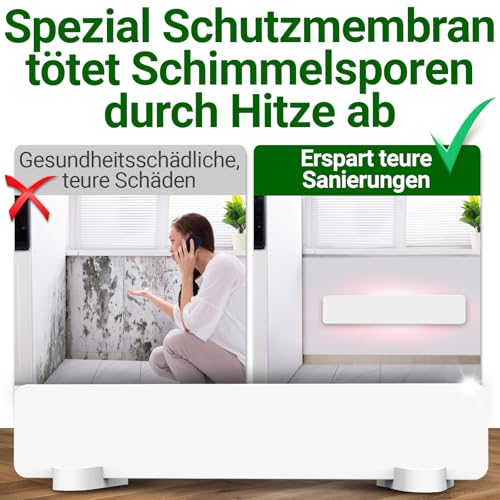 HEIMWERT Anti Schimmel Heizung mit Spezial Infrarot Schutzmembran - Tötet Schimmel besonders energiesparend und chemiefrei in Wand, Tapete, Bad, Keller ab - Anti Mold Dry 50w (50 x 10 x 1,3cm) – Bild 5