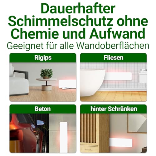 HEIMWERT Anti Schimmel Heizung mit Spezial Infrarot Schutzmembran - Tötet Schimmel besonders energiesparend und chemiefrei in Wand, Tapete, Bad, Keller ab - Anti Mold Dry 50w (50 x 10 x 1,3cm) – Bild 6