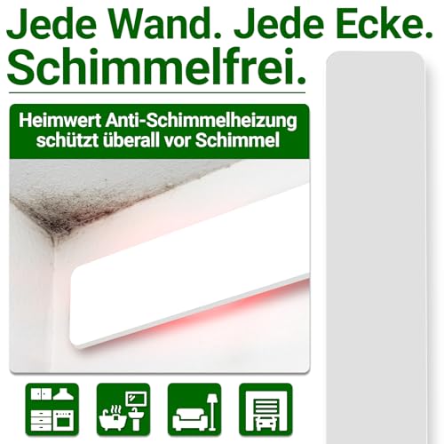 HEIMWERT Anti Schimmel Heizung mit Spezial Infrarot Schutzmembran - Tötet Schimmel besonders energiesparend und chemiefrei in Wand, Tapete, Bad, Keller ab - Anti Mold Dry 50w (50 x 10 x 1,3cm) – Bild 9
