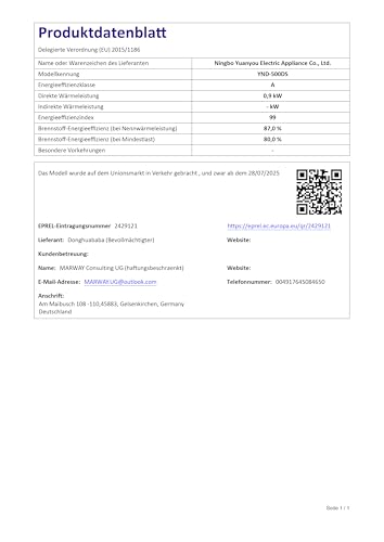 Heizlüfter Klein Energiesparend - 900W Leiser Elektrischer PTC Keramik, 3-Gang heizgeräte, Heater Überhitzungs Und Kippschutz, Elektroheizung für Räume Schlafzimmer – Bild 8