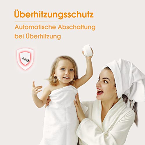 byecold Infrarotheizung Spiegel 580W Wandmontage mit LED(100x60cm), Spiegelheizung Elektrisch Infrarot, Badspiegel Elektroheizung, Badezimmerspiegel beschlagfrei mit Überhitzungsschutz Heizplatte – Bild 6