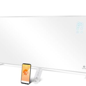 KESSER® Infrarotheizung Energiesparend Infrarot Standgerät & Wandmontage Elektroheizung 700W mit Fernbedienung Thermostat & App-Steuerung Elektrisch Heizpaneel Heizung Konvektor Standfüße