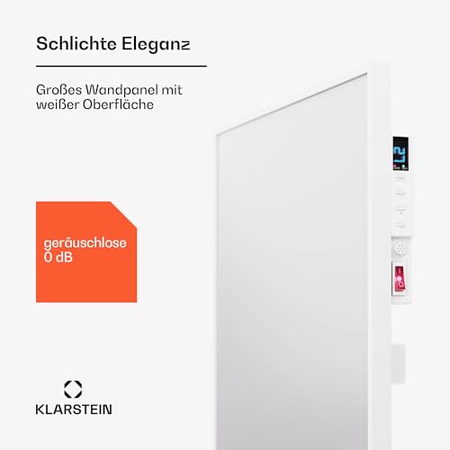 Klarstein Infrarotheizung mit Thermostat, 480W Elektroheizung, Smart Home Infrarotheizung zur Wandmontage, IR mit App-Steuerung & Erkennung Offener Fenster, Effizienter Feuchtraum Heizkörper CO2-Frei – Bild 5