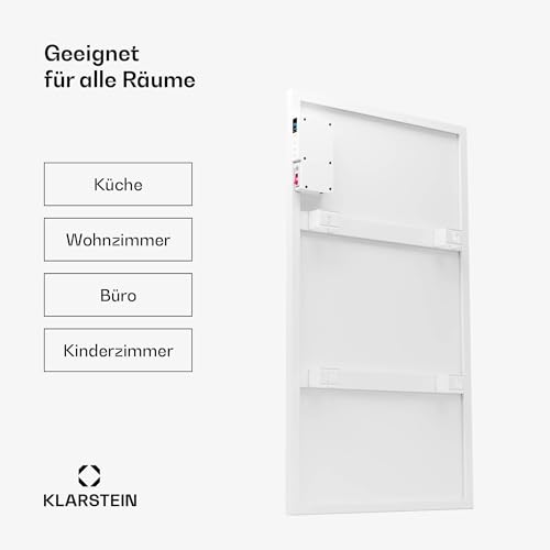 Klarstein Infrarotheizung mit Thermostat, 480W Elektroheizung, Smart Home Infrarotheizung zur Wandmontage, IR mit App-Steuerung & Erkennung Offener Fenster, Effizienter Feuchtraum Heizkörper CO2-Frei – Bild 7