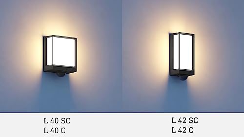 Steinel LED Außenwandleuchte L 40 SC Connect, 180° Bewegungsmelder, smarte Außenleuchte, Softlichtstart, bedienbar per App, anthrazit – Bild 3