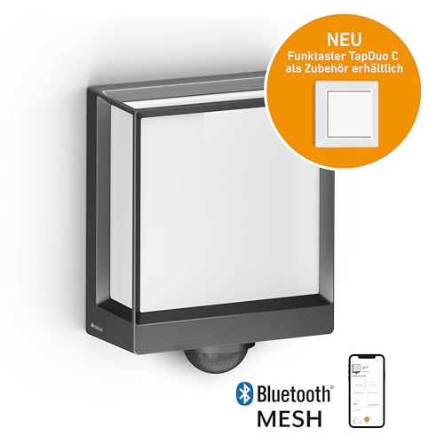 Steinel LED Außenwandleuchte L 40 SC Connect, 180° Bewegungsmelder, smarte Außenleuchte, Softlichtstart, bedienbar per App, anthrazit – Bild 4