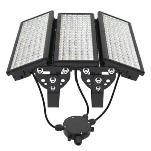 HOPEDAMAI 300W LED Strahler Außen mit Verteilerdose, 42000LM Flutlicht Superhell LED Fluter, Kaltweiß 6500K 230V Scheinwerfer IP67 Wasserdicht Außenstrahler für Sportplatz Parkplatz Beleuchtung