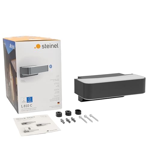 Steinel LED Außenleuchte L 810 C Connect, smarte Wandleuchte, dimmbar, bedienbar per App, 9.8 W, 3000 K, Anthrazit – Bild 7