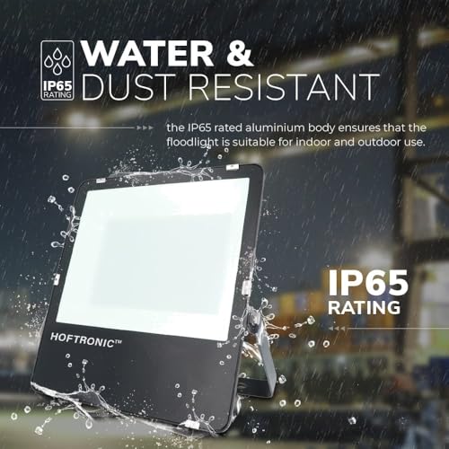 HOFTRONIC - LED Strahler Außen 200W 32000 Lumen 160lm/W 6400K Kaltweiß Flutlicht Außenleuchte Super Bright Fluter Außenstrahler IP65 Scheinwerfer 5 jahre Garantie – Bild 7