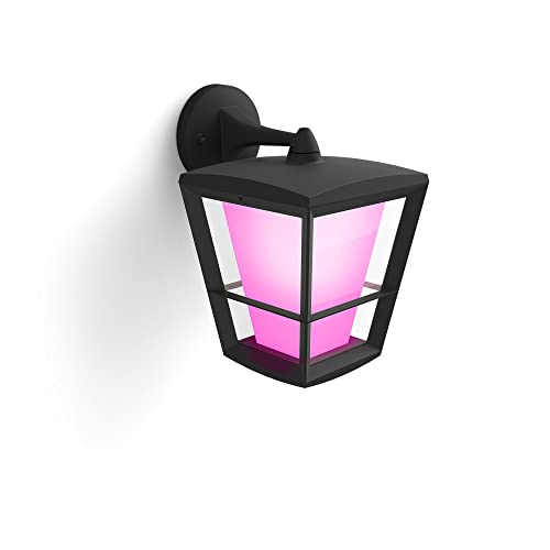 Philips Hue White & Color Ambiance Econic Wandleuchte (abwärts gerichtetes Licht) schwarz 1040lm, für den Aussenbereich, dimmbar, steuerbar via App, kompatibel mit Amazon Alexa (Echo, Echo Dot) – Bild 7