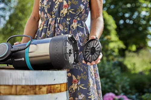 Gardena Regenfasspumpe 4700/2 inox mit Kabel: Tauchdruckpumpe mit integriertem Filter, Fördermenge 4700 l/h, rostfreies Gehäuse, Regulierventil zur Einstellung der Wassermenge (1764-20) – Bild 2