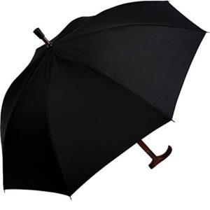 Alternative view of iX-brella Stützschirm höhenverstellbar mit Holzgriff - schwarz