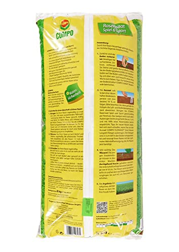 Compo Rasensaat Spiel und Sport, Universelle Rasenmischung, 8 kg, 400 m² – Bild 7