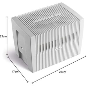 Alternative view of Venta Luftbefeuchter Original LW45, Reduzierung von Hausstaub und Pollen aus der Luft, für Räume bis 55 qm, Weiß-Grau