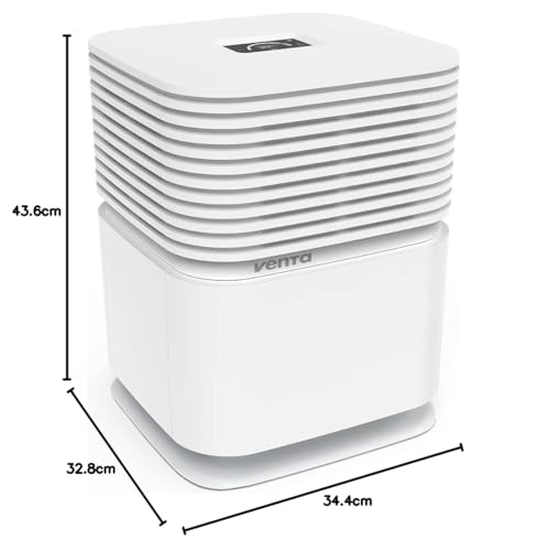 Venta Luftbefeuchter AH730, leise 24 dB(A), energieeffizient 5 Watt, hygienische Kaltverdunstung ohne Filter, 490 ml/h, 6 l-Tank, bis 70 m²/175 m³, App- und Sprachsteuerung, Weiss – Bild 3